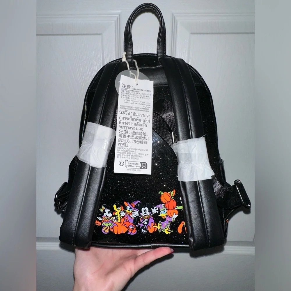 🆕 Disney Parks Mickey and Friends Halloween Haunted House Loungefly Backpack - Picture 9 of 11